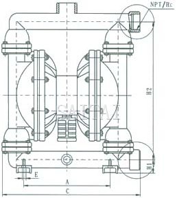 Engineering Plastic diaphragm pump diaphragm pump Drawing 3