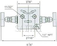 Structure of SS-M2F8 5-Valve Manifolds pic 2 