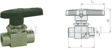 PN 6.4 MPa-Female NPT Ends-Straight Pattern-Dimensions