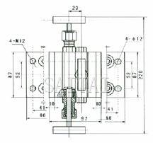 Structure of 1151T-type Three-Manifold Valve 