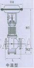 气动薄膜直通单座、双座调节阀结构图2