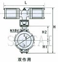 气动活塞调节蝶阀结构图2