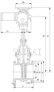 电动楔式闸阀外形尺寸图