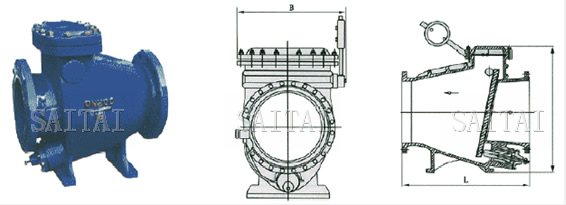 HH44(Z/X)、HH44(X/T/H)微阻缓闭止回阀外形尺寸图